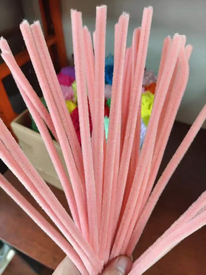 Standard pink chenille stems